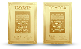 Toyota Master Technican - dyplom, dyplomy
